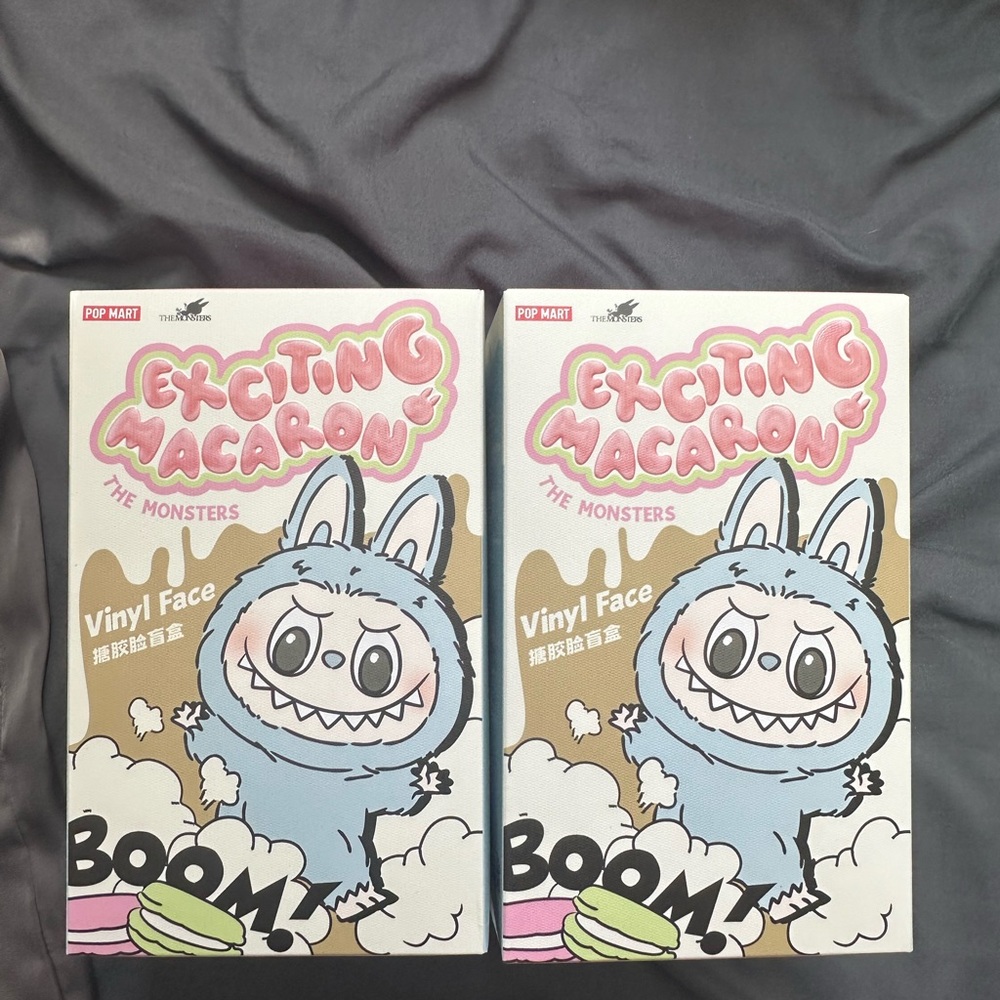 Exciting Macaron Vinyl Face Action Figure - Blue and Pink